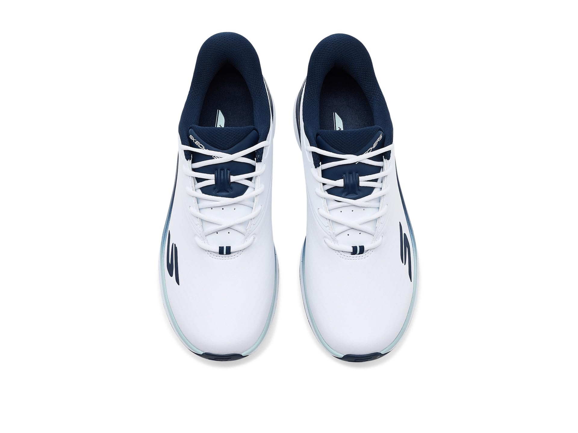 Skechers Golf Blade Tour SL, Zapatos de Golf para Hombre, Estándar (Blanco/Azul Marino, Sistema Tallas Calzado EU, Adulto, Números, Mediano, 43)