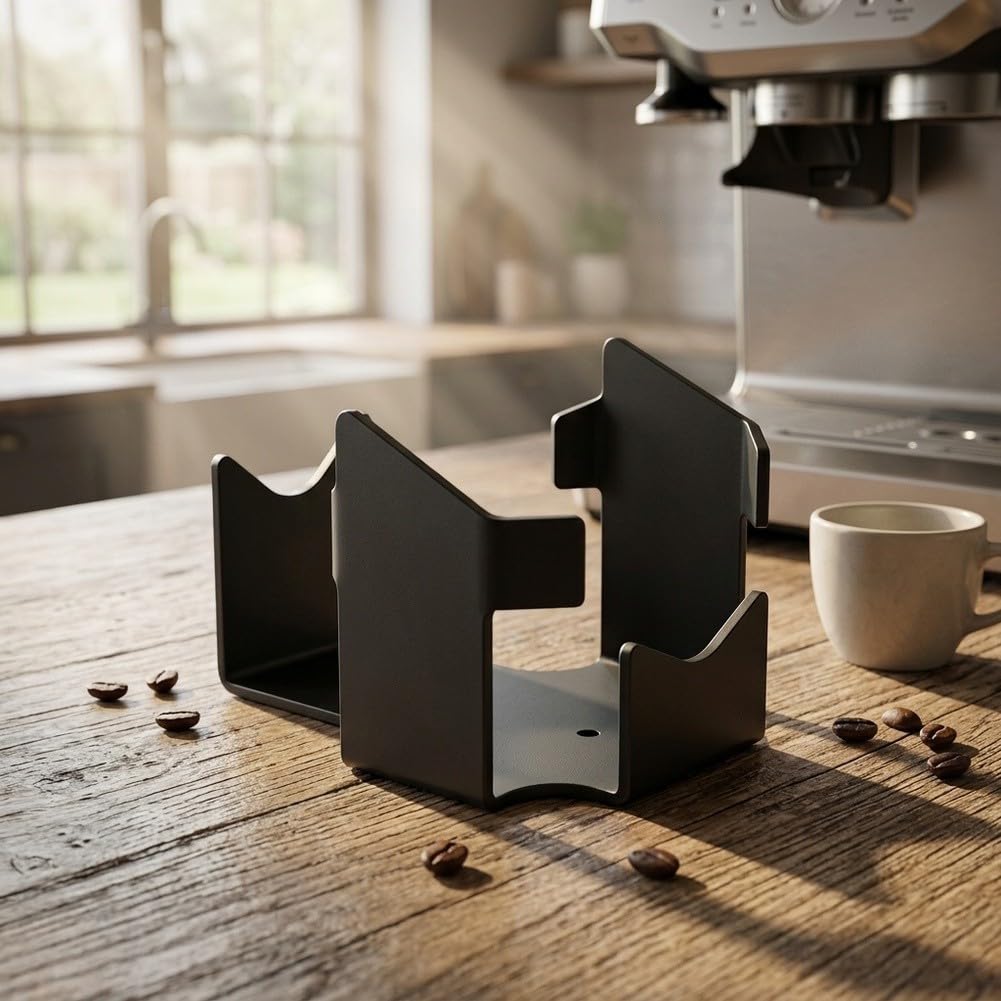 para soporte para espresso para acero Inoxidable Estable Negro