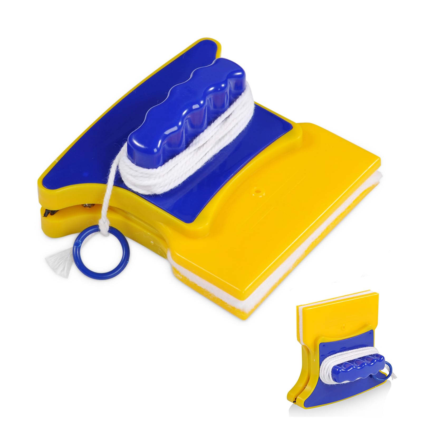 ANKROYU Magnetic Double-Sided Window Cleaner, Magnetic Glass Cleaner with 2 Cleaning Cotton, Outside Window Cleaner Tool for Glass Thickness 0.1-0.3