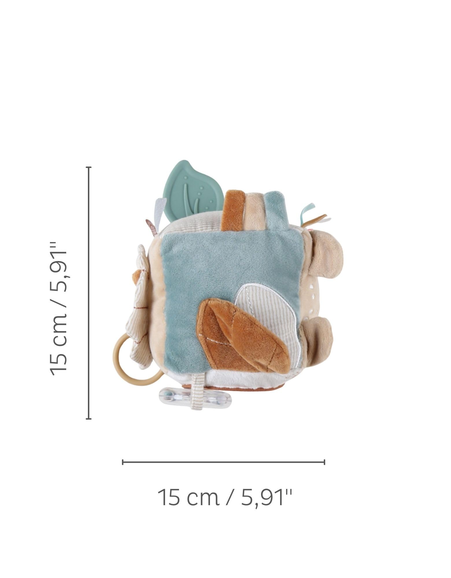 NOUKIE'S - Cube d'activités pour bébé - Jouet d'éveil - Caramel - Babou & Kendi - Cadeau naissance