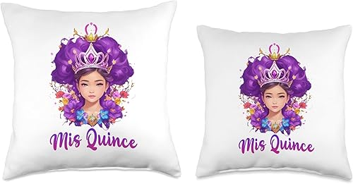 Miniatura 3 de Quinceanera 15th Birthday Celebration Adorable Mis Quince Quince - Almohada para fiesta de cumpleaños número 15, 18 x 18 pulgadas, multicolor