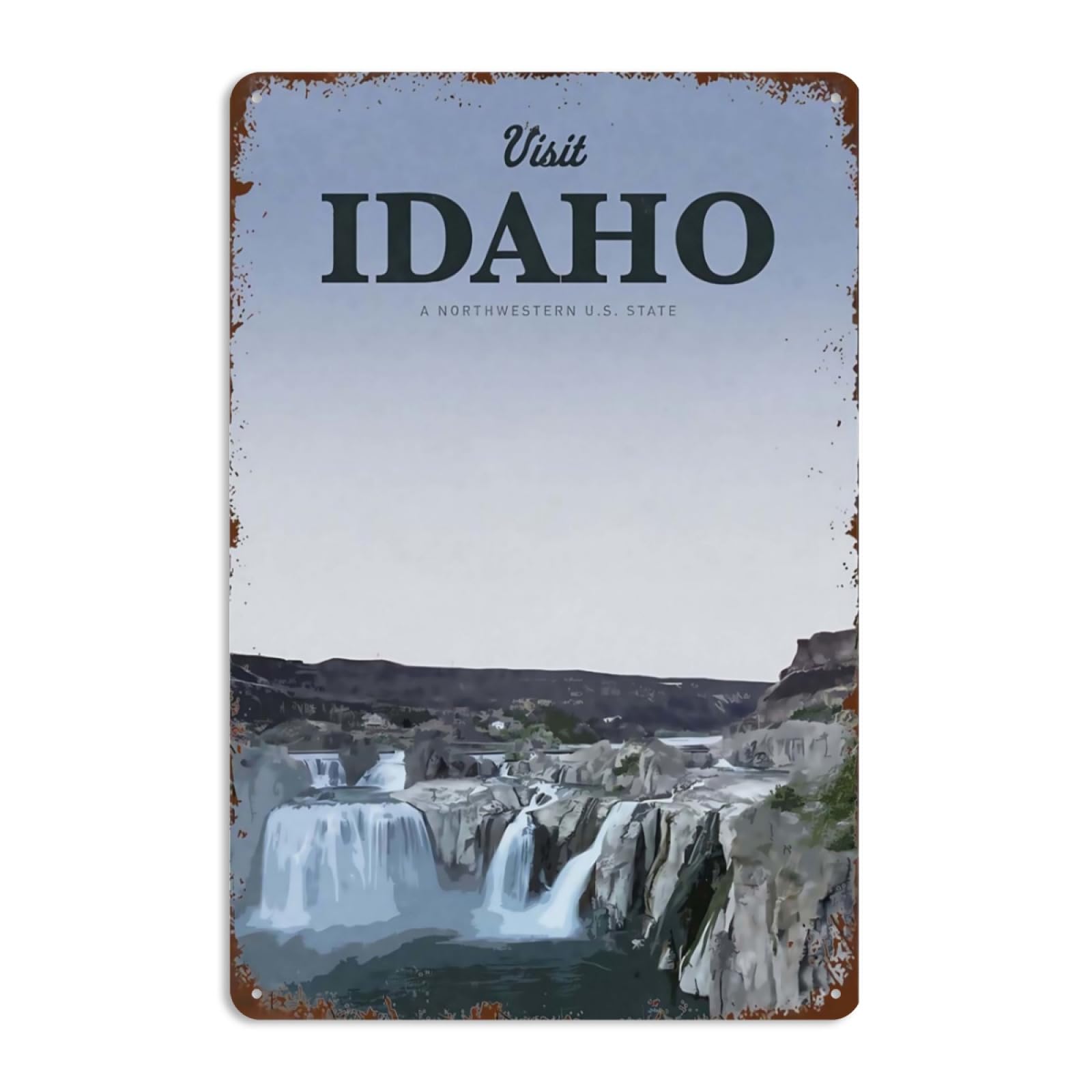 Funny Visit Idaho Signs Wall Decor Vintage Metal Tin Sign Art Poster Fun Ki