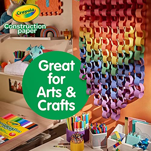 Crayola Construction Paper (240Ct), 12 Assorted Colors, Kids Arts & Crafts Paper, Gifts For Kids, Classroom Supplies For Teachers #TOP3