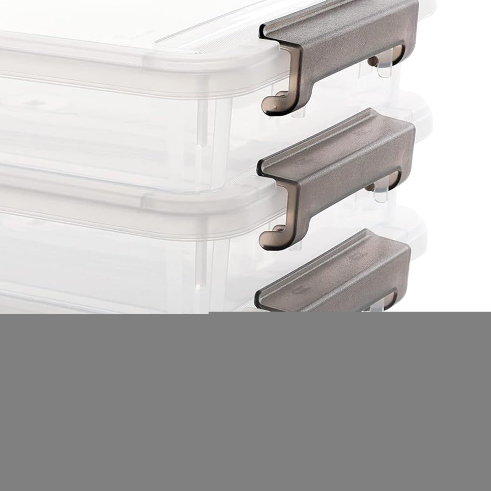 Scatola di archiviazione per documenti – 3 pezzi trasparenti impilabili – grande capacità per A4 B5 e documenti, per casa, ufficio, scuola, forniture scolastiche