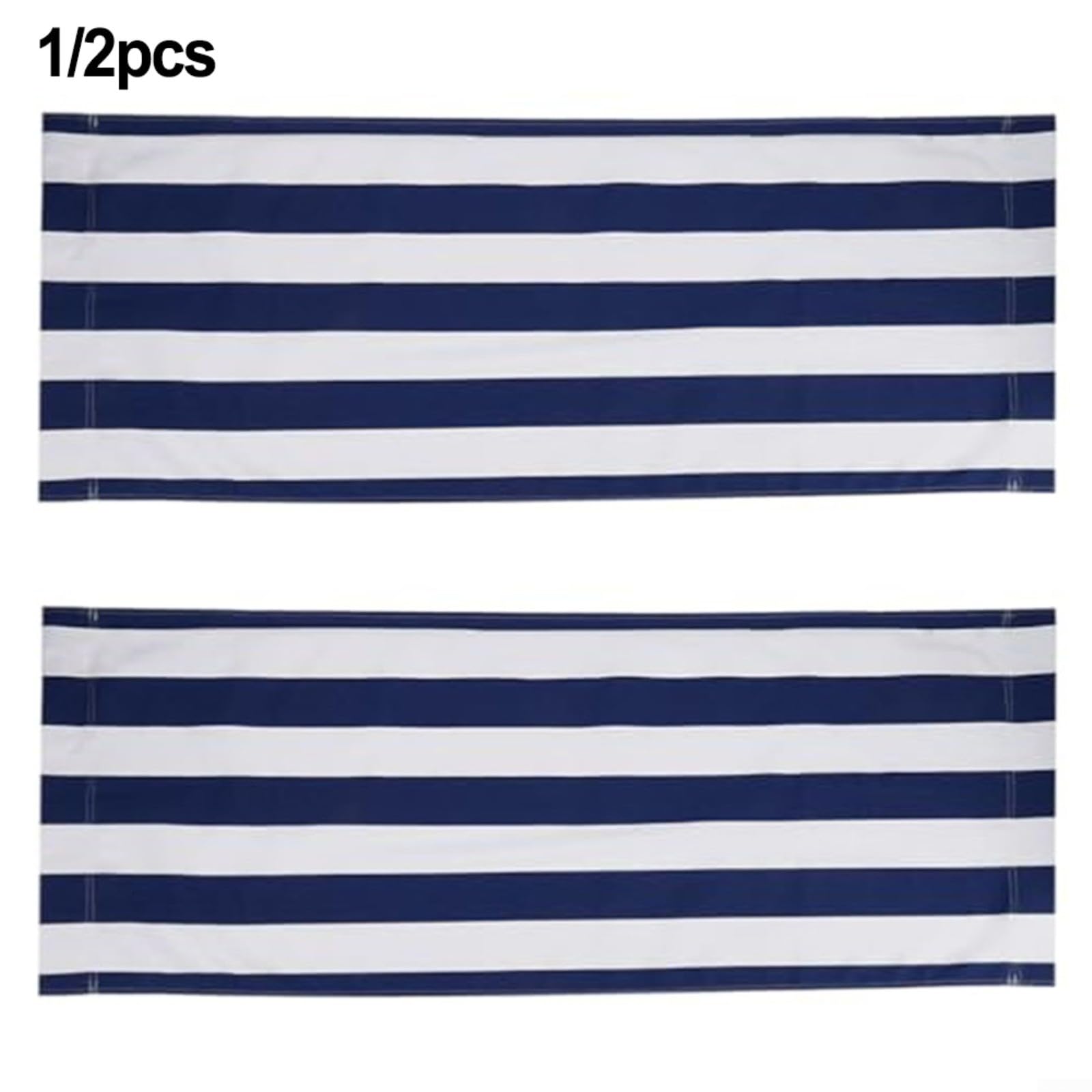120 x 44 cm, sedia a sdraio di ricambio in tela a righe blu e bianche, pieghevole, reclinabile, per prendere il sole, giardino, cortile, spiaggia, relax (1 pezzo)