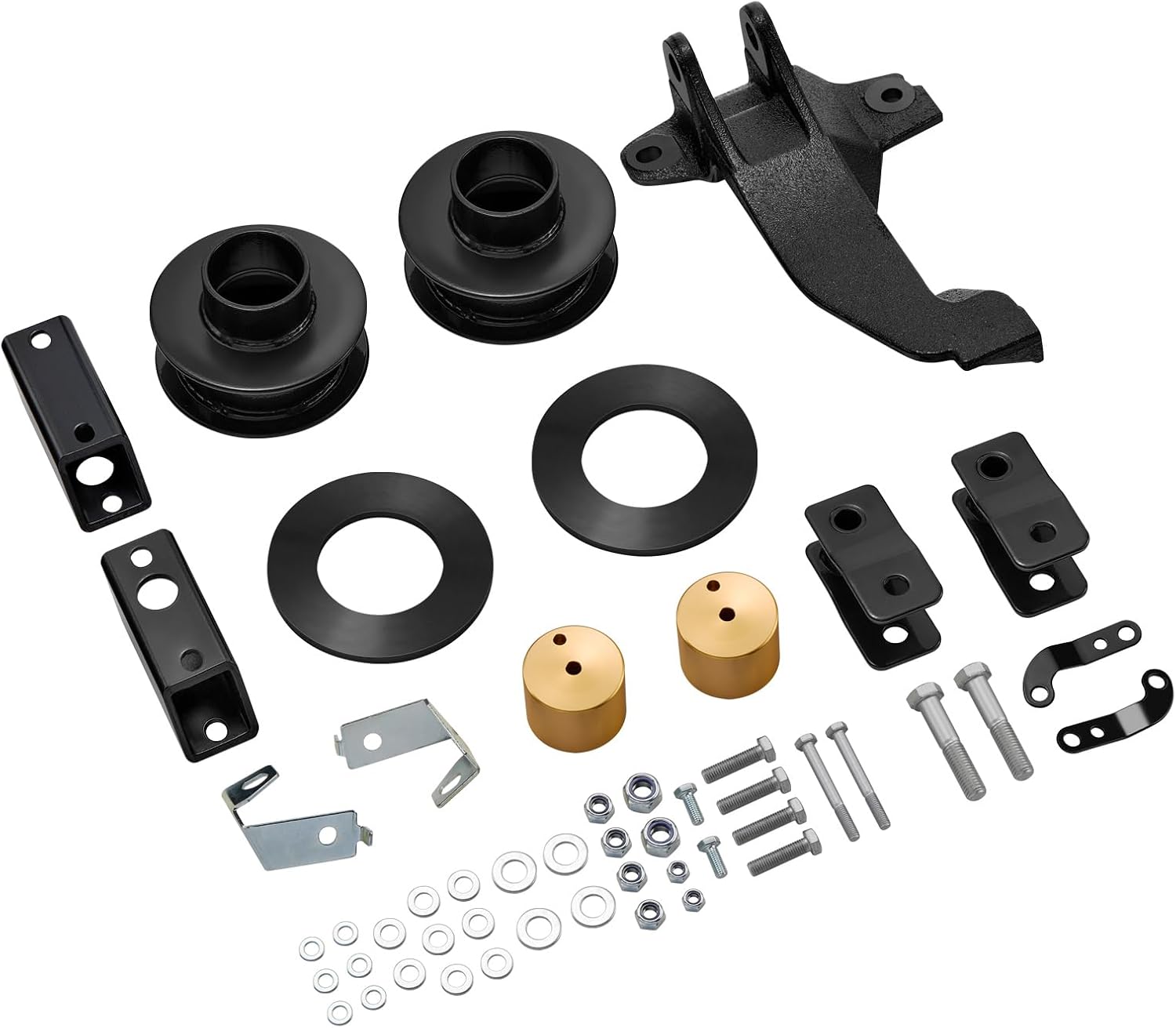 BDFHYK Front leveling kit fit 1981-1996 F150 2WD, 1999-2022 F-250, F-350 Super Duty 2WD,2000-2005 Excursion 2WD, 2" Lift Spring Spacers with 3/4" Stud Extenders Kit Suspension Leveling Lift Kit