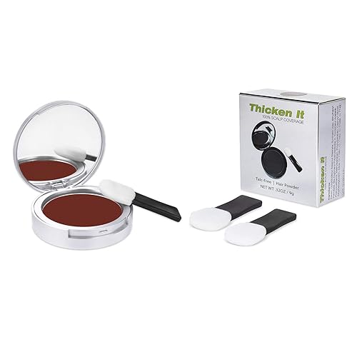 Polvo para el cabello con cobertura 100% del cuero cabelludo, rojo, sin talco, 0.32 onzas, corrector de pérdida de cabello resistente al agua para