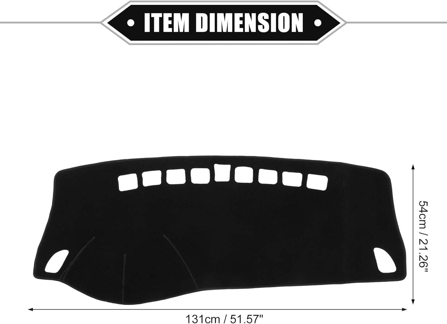 Car Dashboard Cover Mat Compatible for Buick Encore 2017-2021, Protective Polyester Black Center Console Interior Trim Dash Board Mat