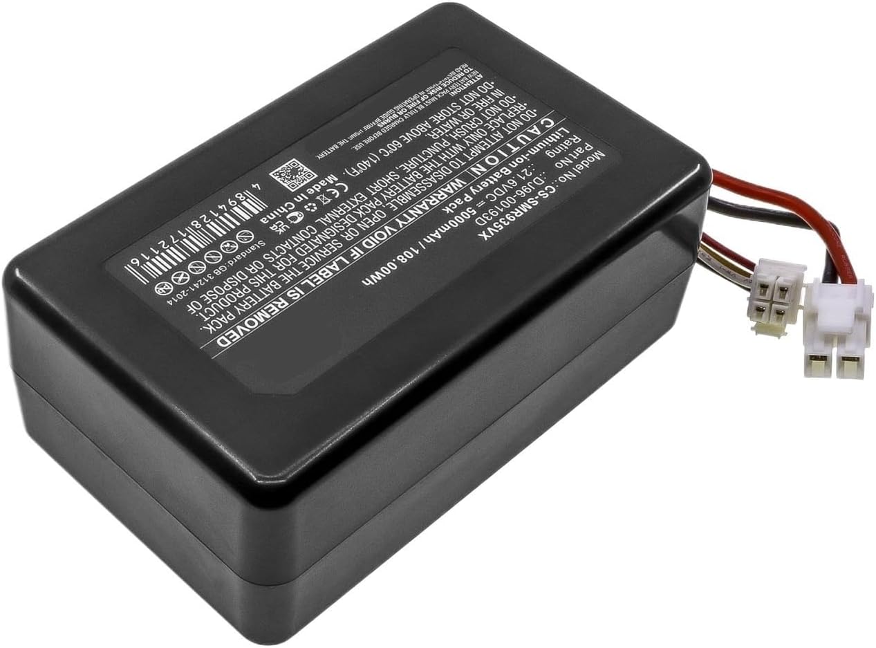 21.6V/ 5000mAh Vacuum Battery DJ96-00193D, Compatible For Samsung, PowerBot R9350 PowerBot R9250 VR2AK9350WK/AA SR20K9350WK