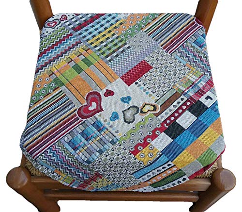 mauro galettes de Chaise à Rabats-Lot de 4-Tissu Gobelin-avec Fermeture éclaire-var 10