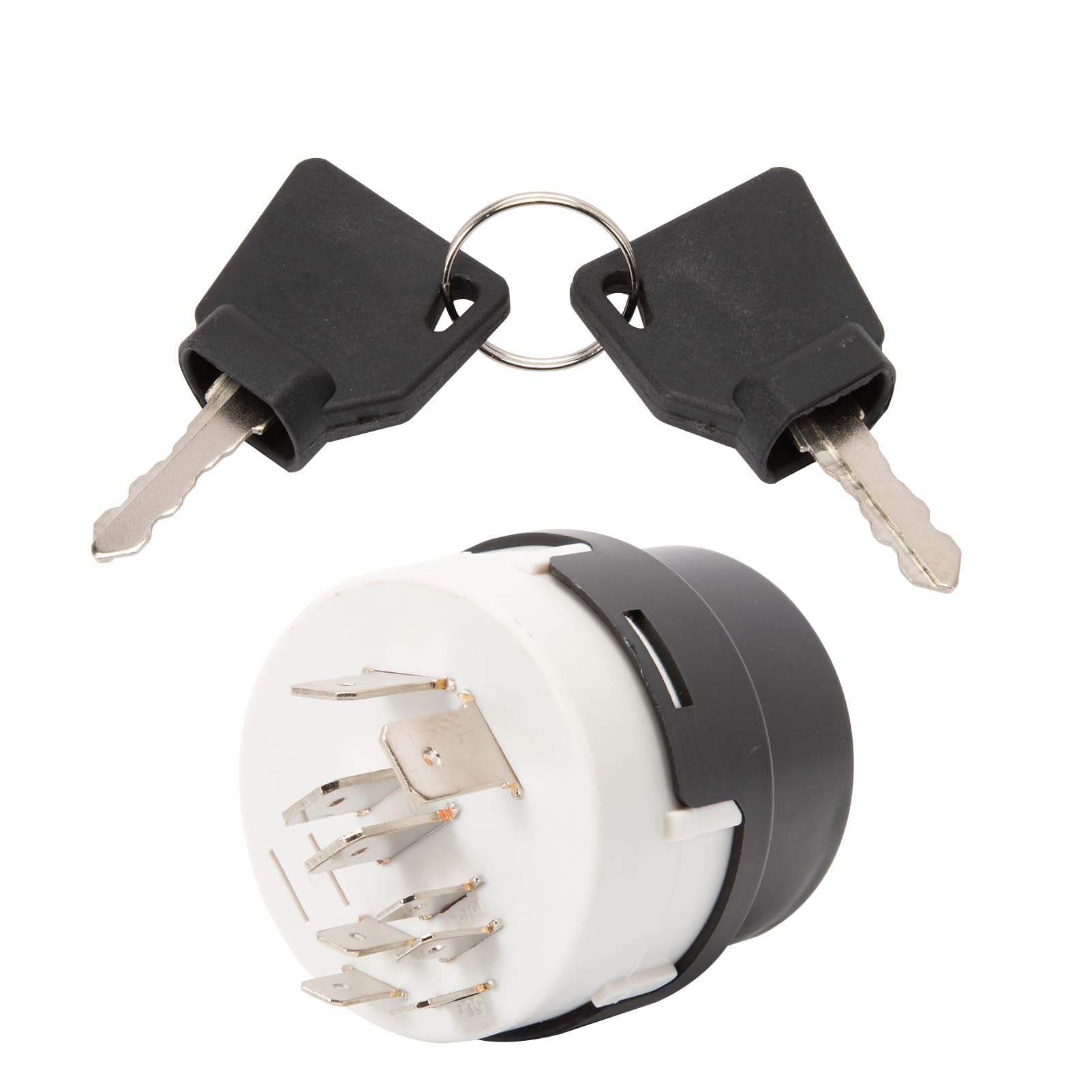 Interruptor de encendido 12/24 V, Clausor de Arranque para Maquinaria Agrícola y de Construcción, apto para Deutz DX 07 Same Case Zettelmeyer Schaeff 2 llaves 14603/603 universal