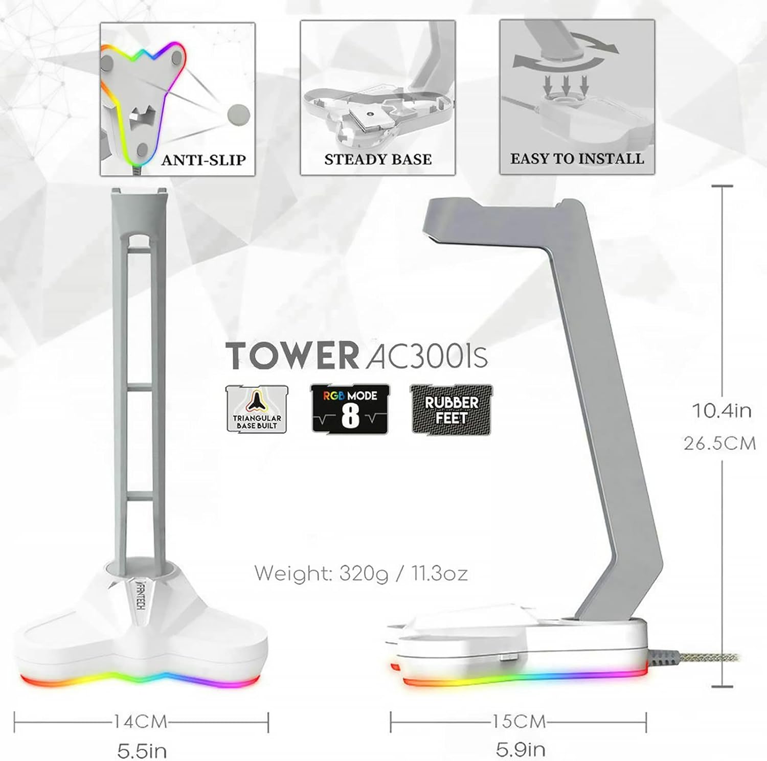 FANTECH USB RGB Gaming Headset and Stand Combo with Myanmar Ubuy