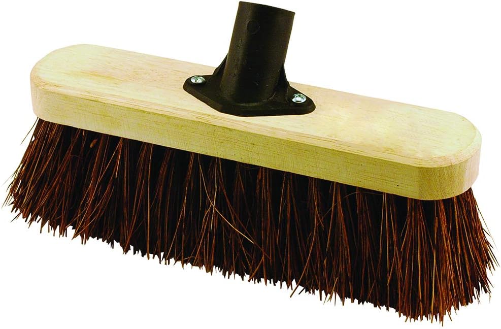 ElliottWooden Broom Head 25cm with Bassine Fibres & Bracket - FSC