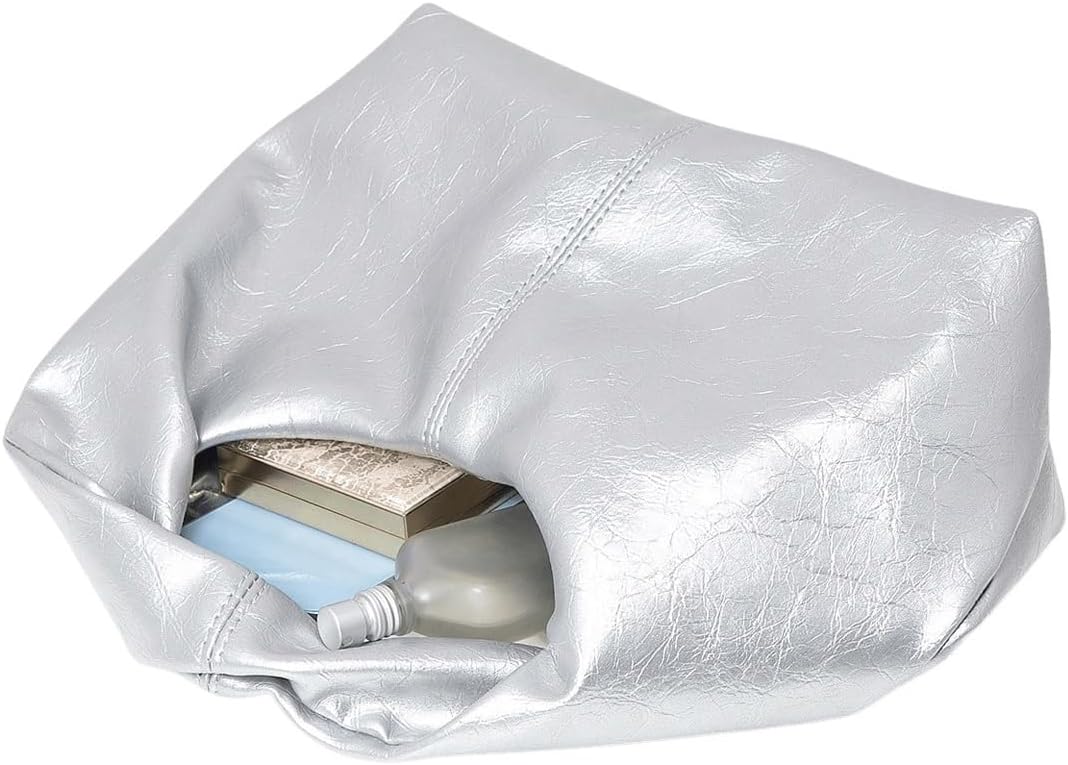 Verdusa Women's Ruched Hobo Mini Handbag Clutch Purse Dumpling Pouch Bag