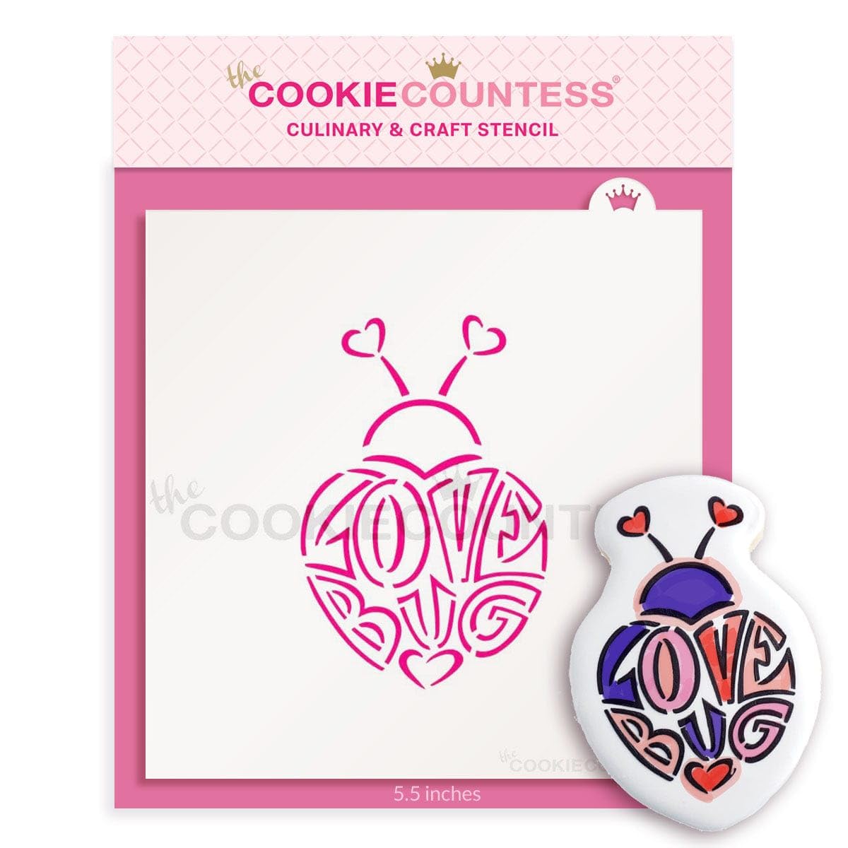 Love Bug PYO-Schablone, gezeichnet von Krista