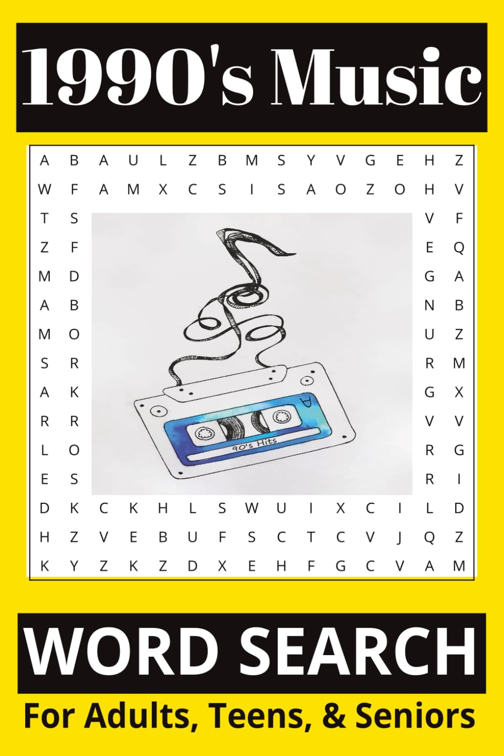 1990's Music Word Search Puzzle Book: Word Search With Easy to Read Print about 1990's music, Gen X Music |6x9inches| 110pages|50+puzzles...Gift for Vacation, Holidays and Freetime