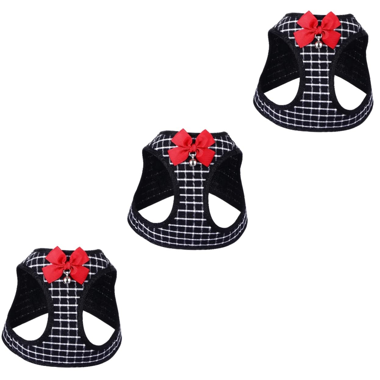 Kisangel 3piezas Arnés Antitirones para Perros Pequeños Correa Conjunto De Pechera y Cuerda para Mascotas Diseño y Transpirable para Paseos Seguros y Cómodos