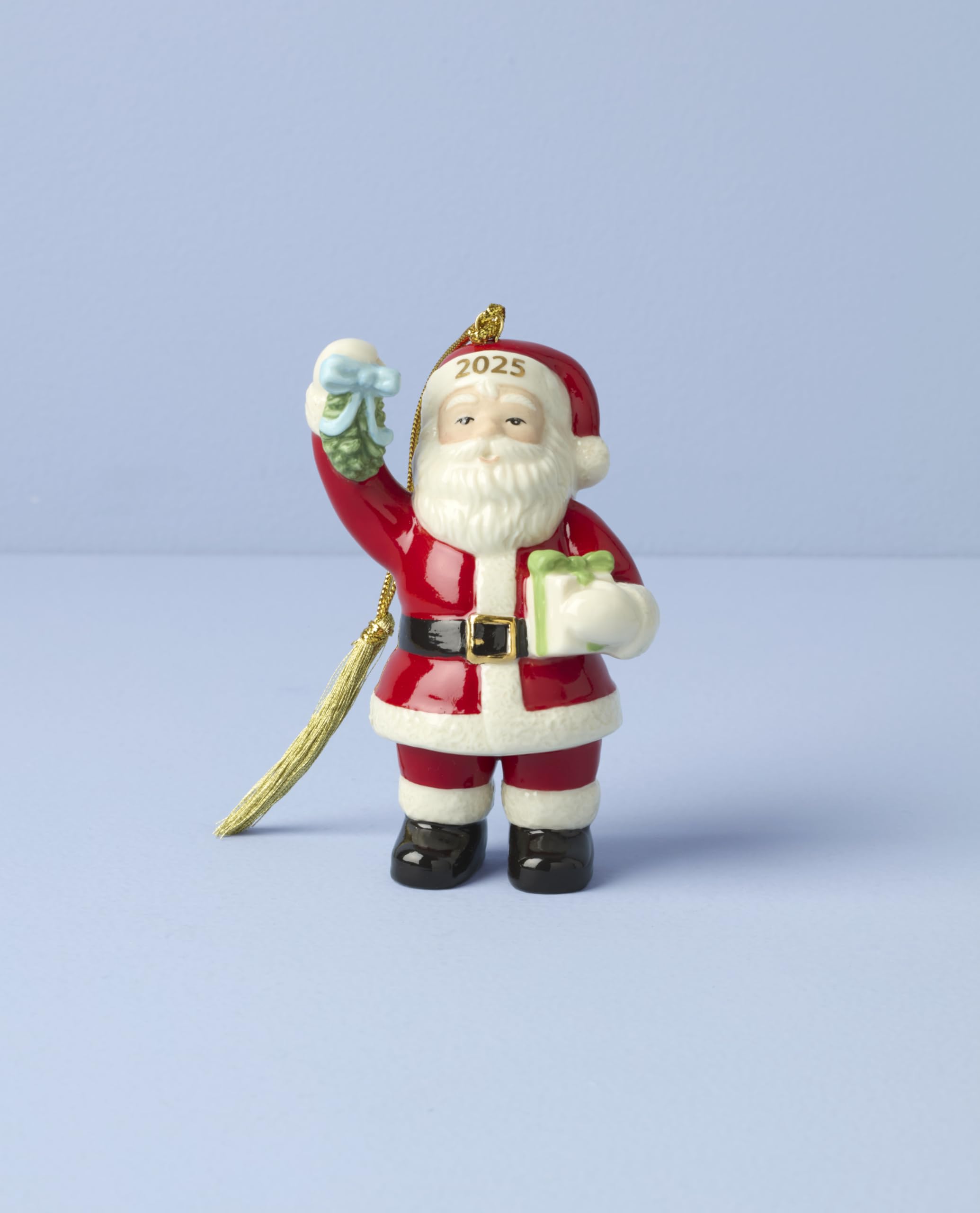 Amazon.com: Lenox Ornament, 2025 Santa with Mistletoe Ornament