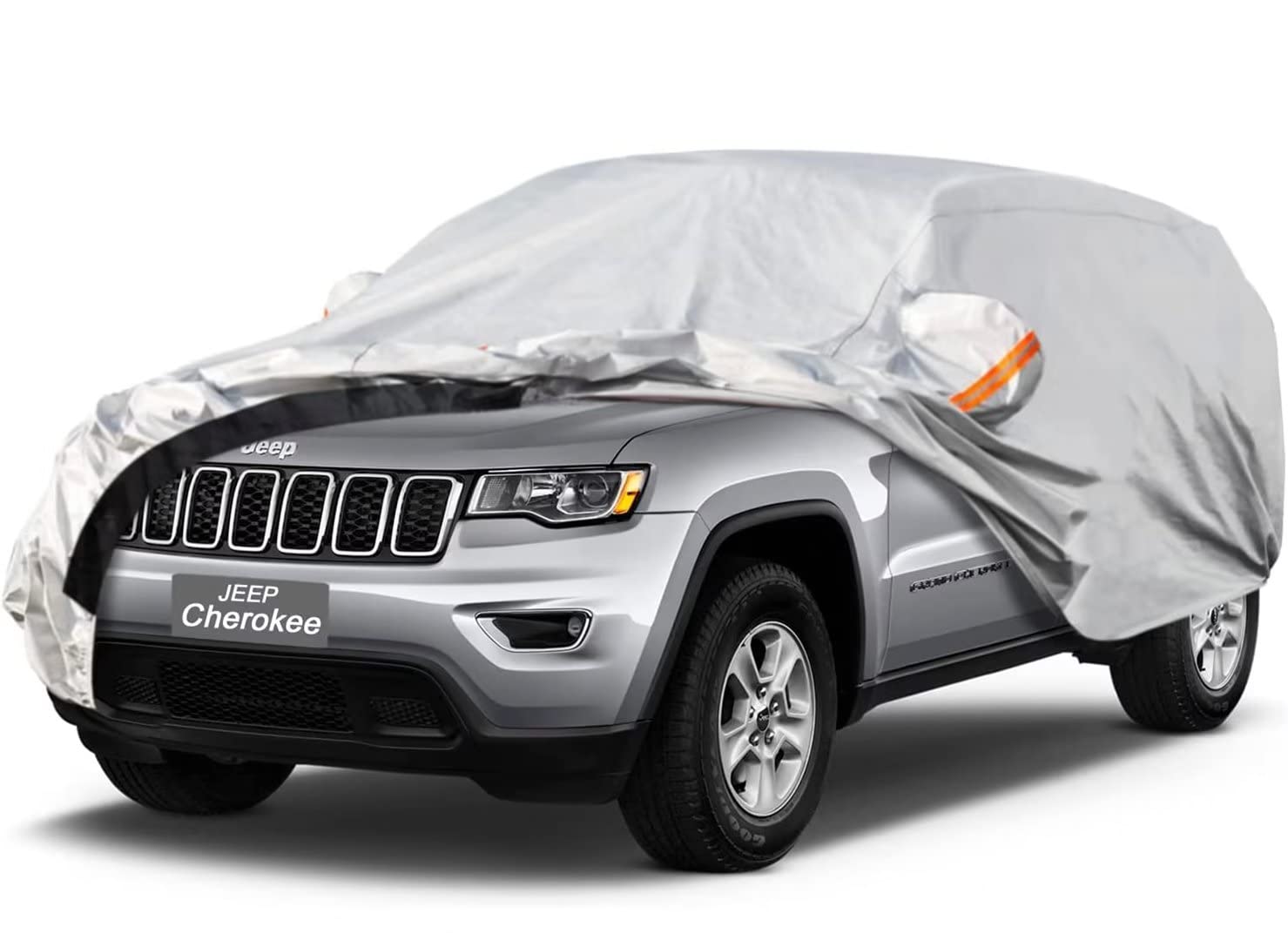 GUNHYI 6 Layers SUV Car Cover Custom Fit Jeep Cherokee (2013-2026) | All-Weather Waterproof Heavy-Duty Fabric, scratch-proof cotton lining, outdoor sun/rain/snow/wind/dust protection.