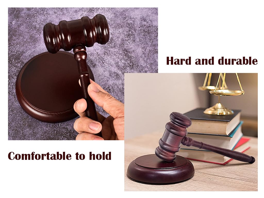 Martello Giudice Legno, Martelletto del Giudice, Martelletto del Giudice e Blocco, Martelletto del Giudice, Gavel, Perfetto per Avvocati, Riunioni, Discorsi, Dibattiti, Giudici, Aste
