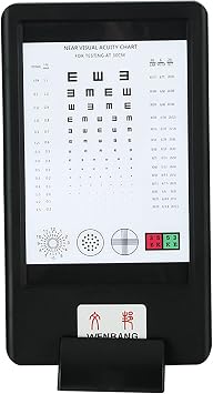 Eye Exams Charts, LED Eye Test Chart with Double-sided Display and 5 Kinds Of Optotypes, 2 Installation Methods, Accurate and Clear Measurement, for Home Hospital Clinic