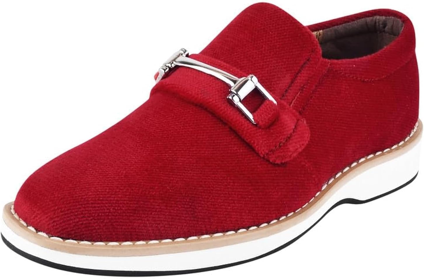 LIBERTYZENO Boys Tuxedo Velvet Penny Loafers Slip On Wedding Noble Kids Shoes for Easter Gift