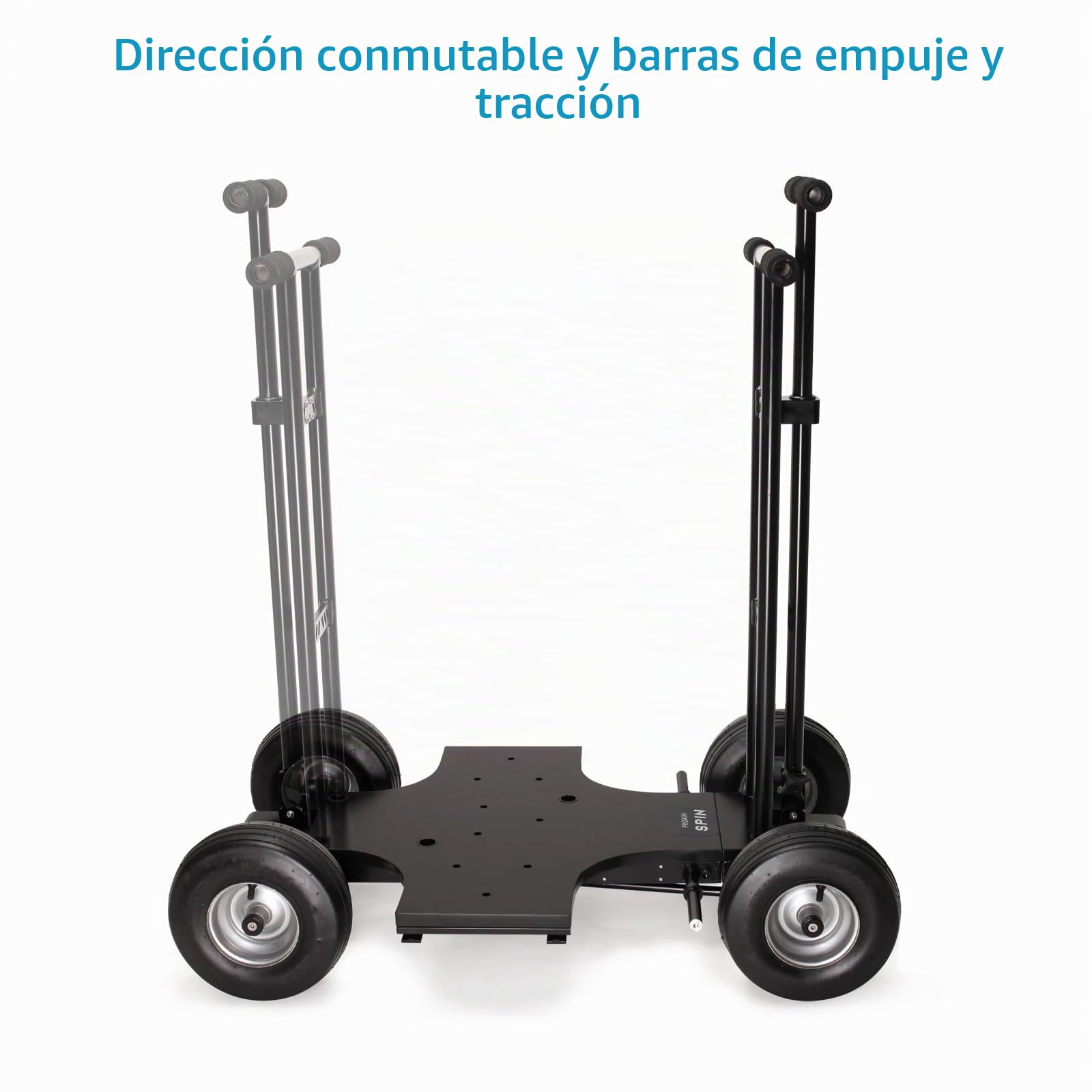 Plataforma rodante Ligera PROAIM Spin para Puertas, Ideal para configuraciones Pesadas de cámara/Pluma. Modos de dirección en 4 y 2 Ruedas. Carga útil de hasta 300 kg (DL-SPIN-01)