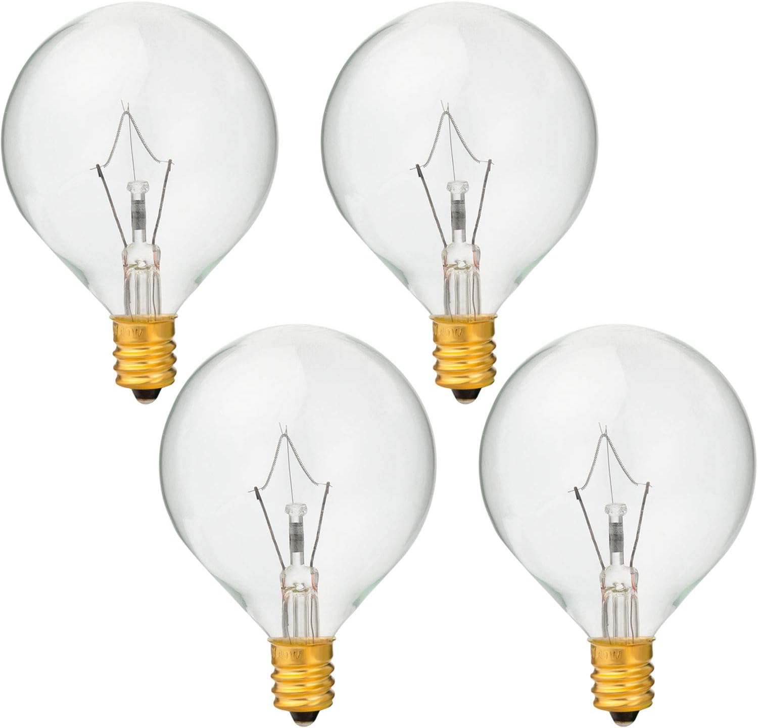 4 Pack 40 Watt G50 Light Bulbs for FullSize Scentsy