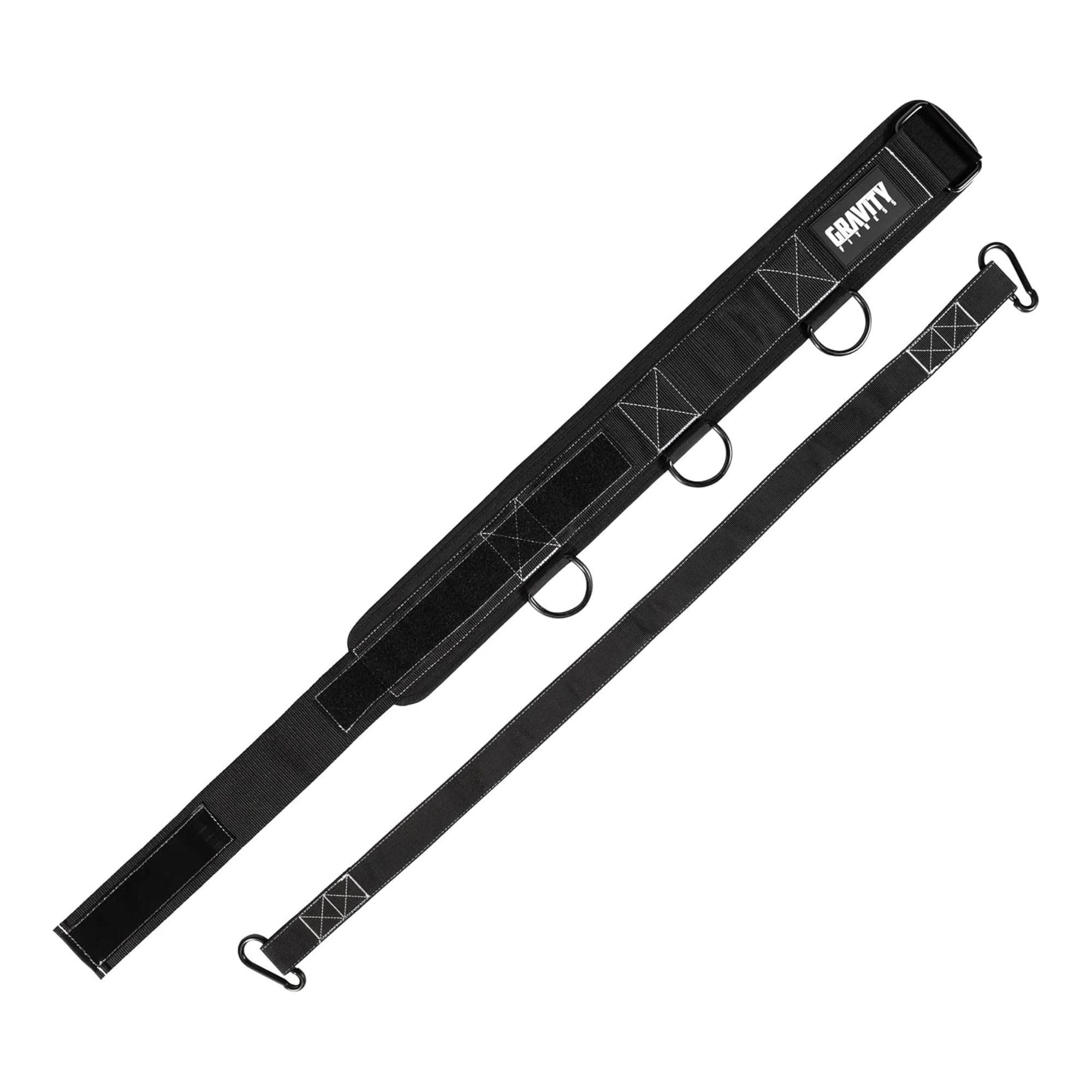 Gravity Fitness Ceinture d'entraînement 4 en 1 très résistante en Nylon Noir 76.2 cm à 91.4 cm