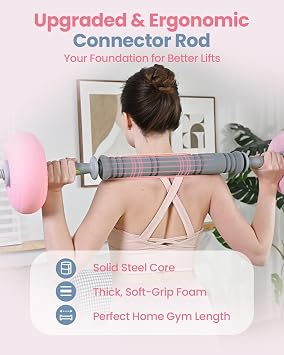 kisnbld Adjustable Dumbbell Set, 13/18/22/35LBS SoftShell Weight Set with Connector 4-IN-1 Dumbbell Set Used as to Barbell & Kettlebell for Home Gym, Fitness Exercise for Men Women Beginners