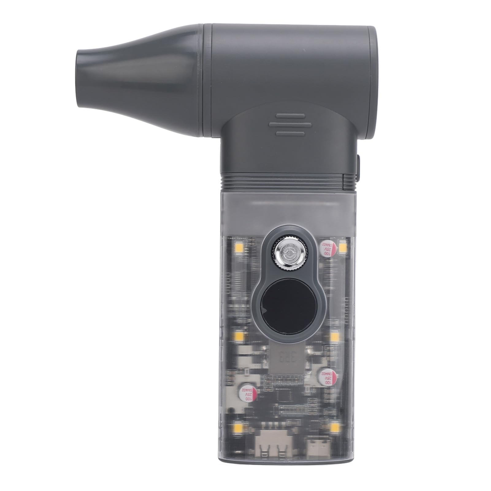Rengue Soffiatore Elettrico Ad Aria, 2 in 1 Jet Fan Blower 150000 RPM, Aria Compressa Ricaricabile 10000mAh con Controllo Velocità a Manopola 1-30 Marce, LED Light per Pulizia Computer