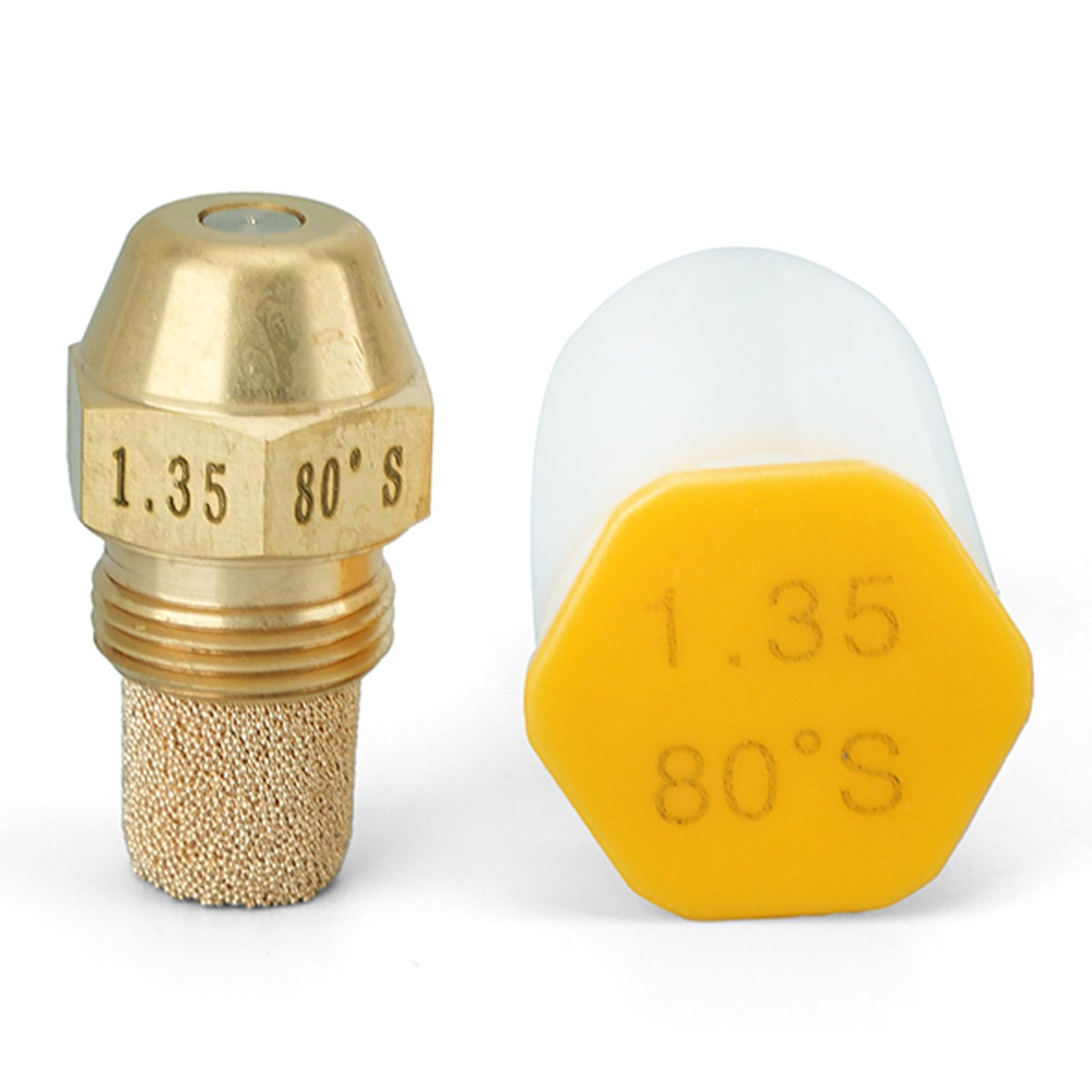 Alksubbm Bronze/Coal 80 Degree Metal Fuels Furnaces Nozzle High Efficiency Nozzel For Industrial Heating Equipment With 14 Gph Option Stove Nozzle Combustion
