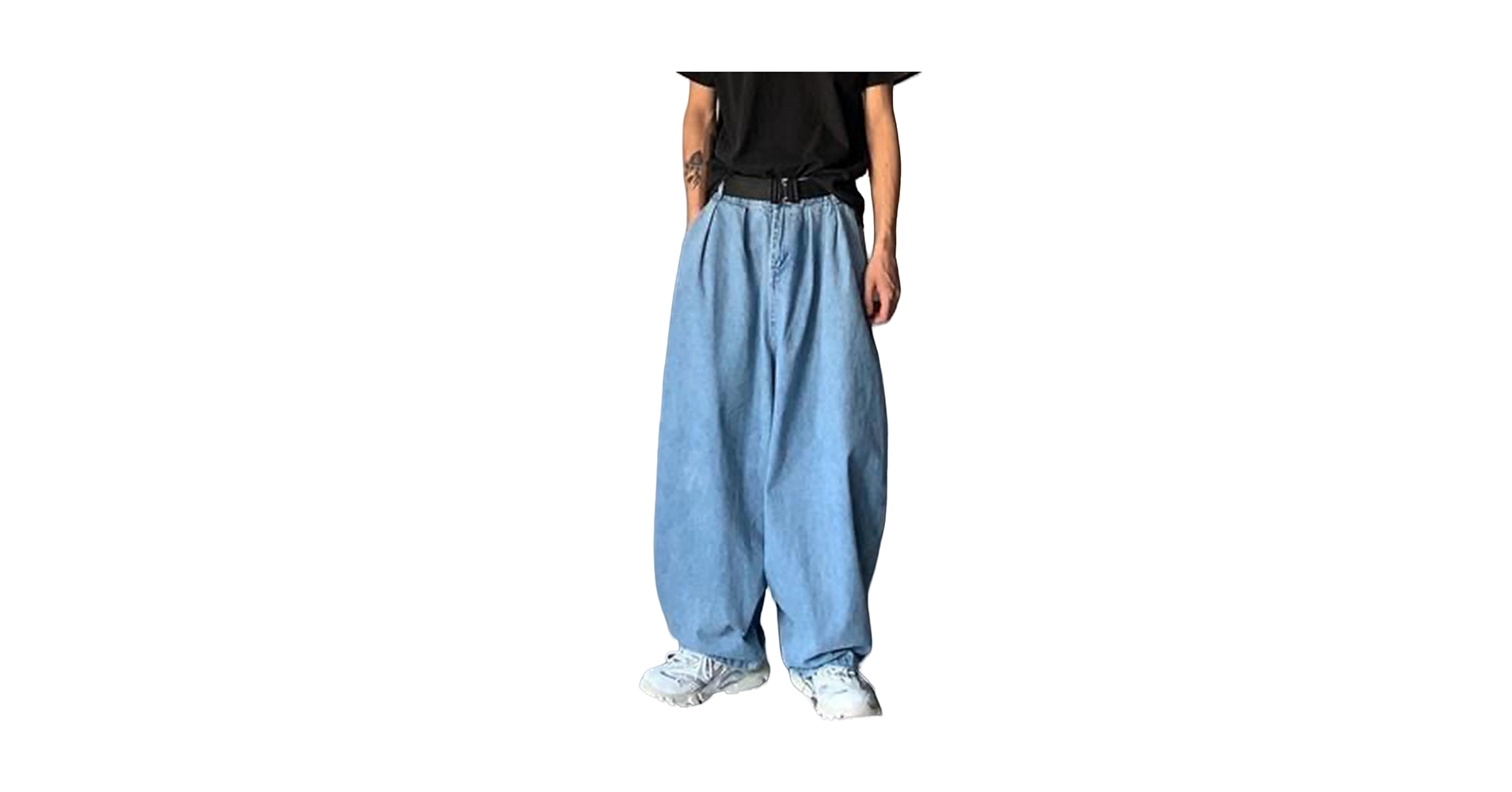 Amazon.com: DAZZLZZAD Y2k Baggy Jeans Men's Blue Wide Leg