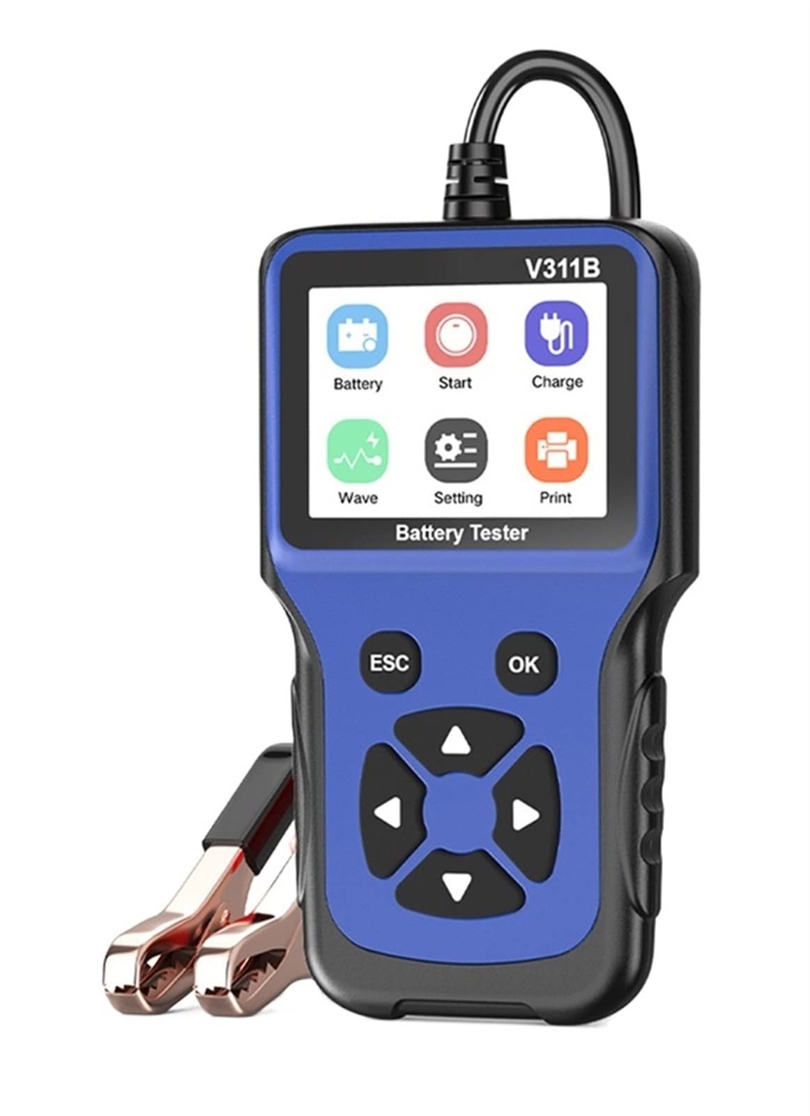 Tester pojemności baterii, tester obciążenia, V311B 12V. Test baterii Detektor akumulatora Tester akumulatora samochodowego Analizator ładowarki Ładowarka Ładowanie Tester Tester narzędzia funkcja tes