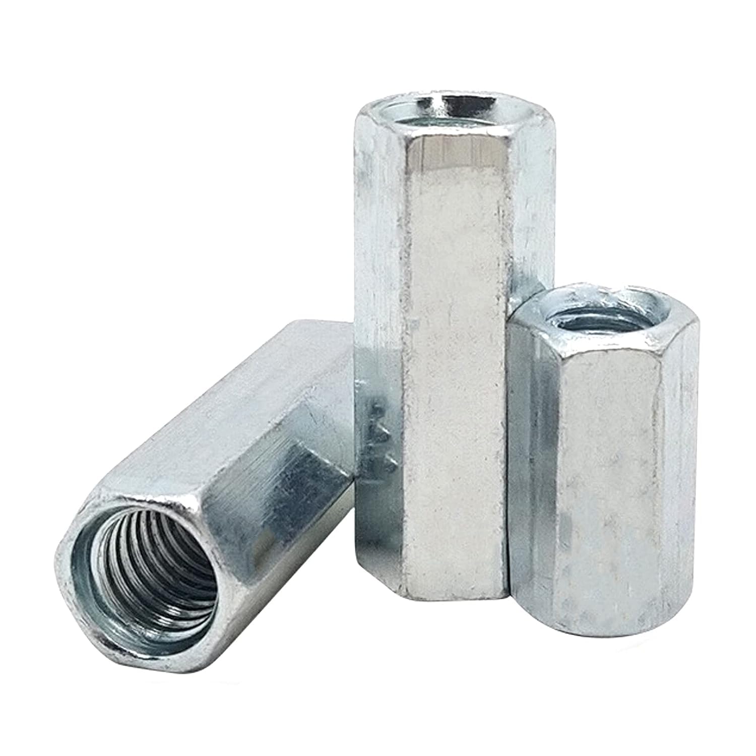 M10 X 1.5 x 40mm Long Rod Metric Hex Coupling Nut, Zinc Plated 30Pcs (10mm)