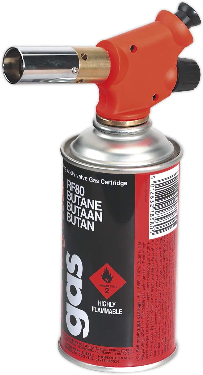 Sealey AK2955 Micro Butane Soldering/Heating Torch, Silver