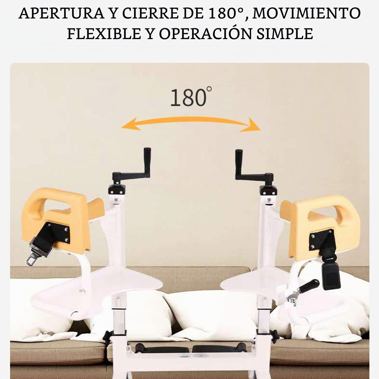 GrúA para Enfermos, Ayuda para Levantarse de Cama 180 ° De FáCil Apertura Y Cierre, GrúA para Amputados Y Pacientes con HemiplejíA, Cargar Los Portes 120 Kg