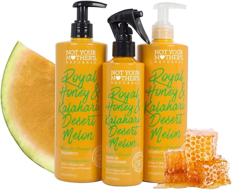 Not Your Mother'sNaturals Royal Honey & Kalahari Desert Melon Hair Care Set Shampoo Conditioner Leave In Spray