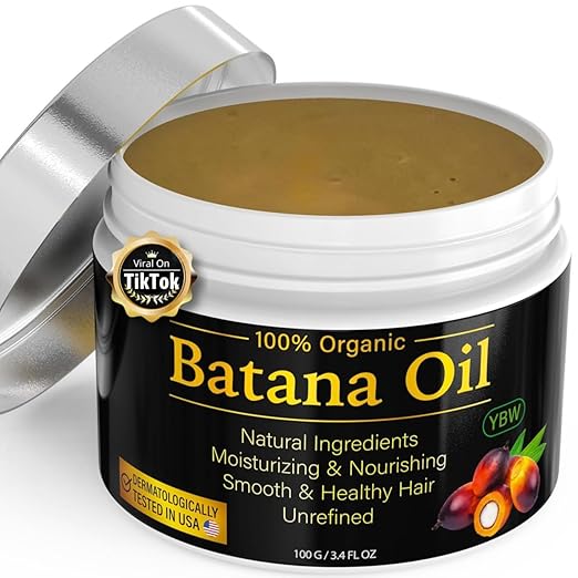 Raw Batana Oil for Hair Growth by Dr. Sebi Organic Raw Honduras Oil Paste, 100% Pure and Natural, Botana Prevents Hair Loss, Eliminates Split Ends for Men & Women