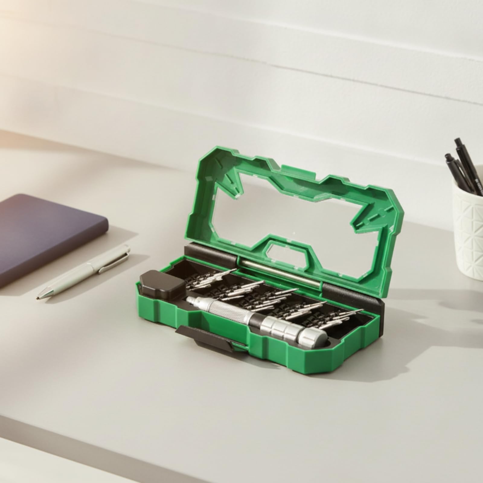 Qianly Präzisions-Schraubendreher-Set mit Box präzise Feinmechaniker-Schraubendreher-Set magnetisch Feinmechaniker-Werkzeugset für Heimwerker, Handyreparatur