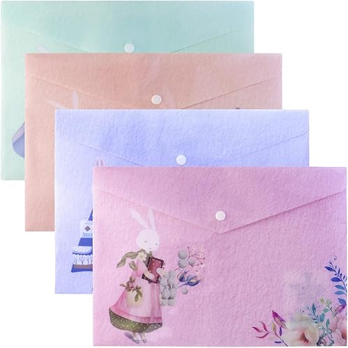 WYBG Carpeta de archivo tamaño A4 impermeable 4 unidades organizador de documentos con cierre de botón bolsa de documentos bolsa con cremallera disponible en Yaxa Colombia