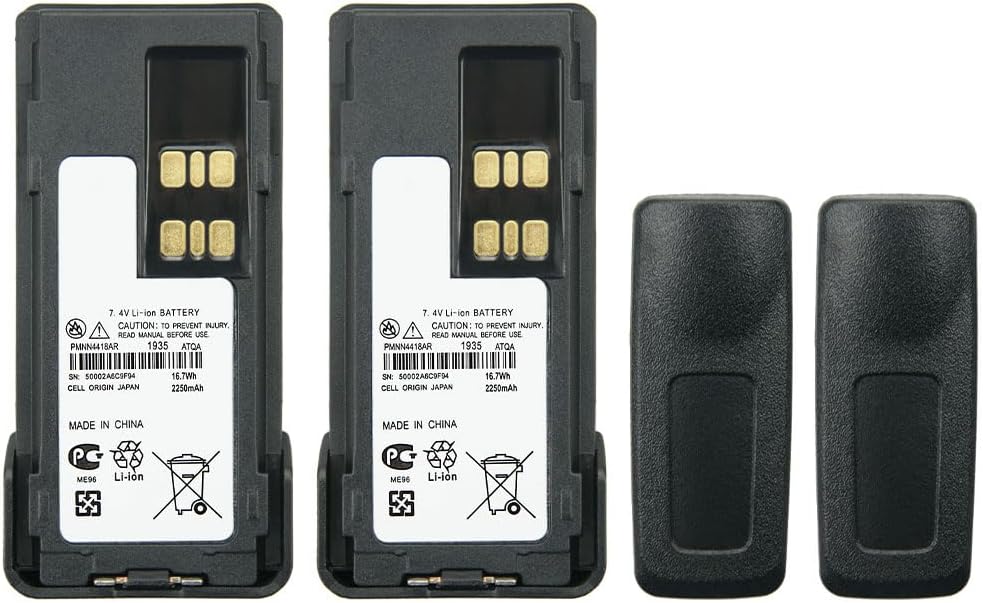 2 Pack PMNN4418AR Two-Way Radio Replacement Li-ion Battery for Mo-torola XIR P6600 P6620 P8600 P8660 P8620 P8668 DP2000e DP2400 DP2600 DP4400E Radios