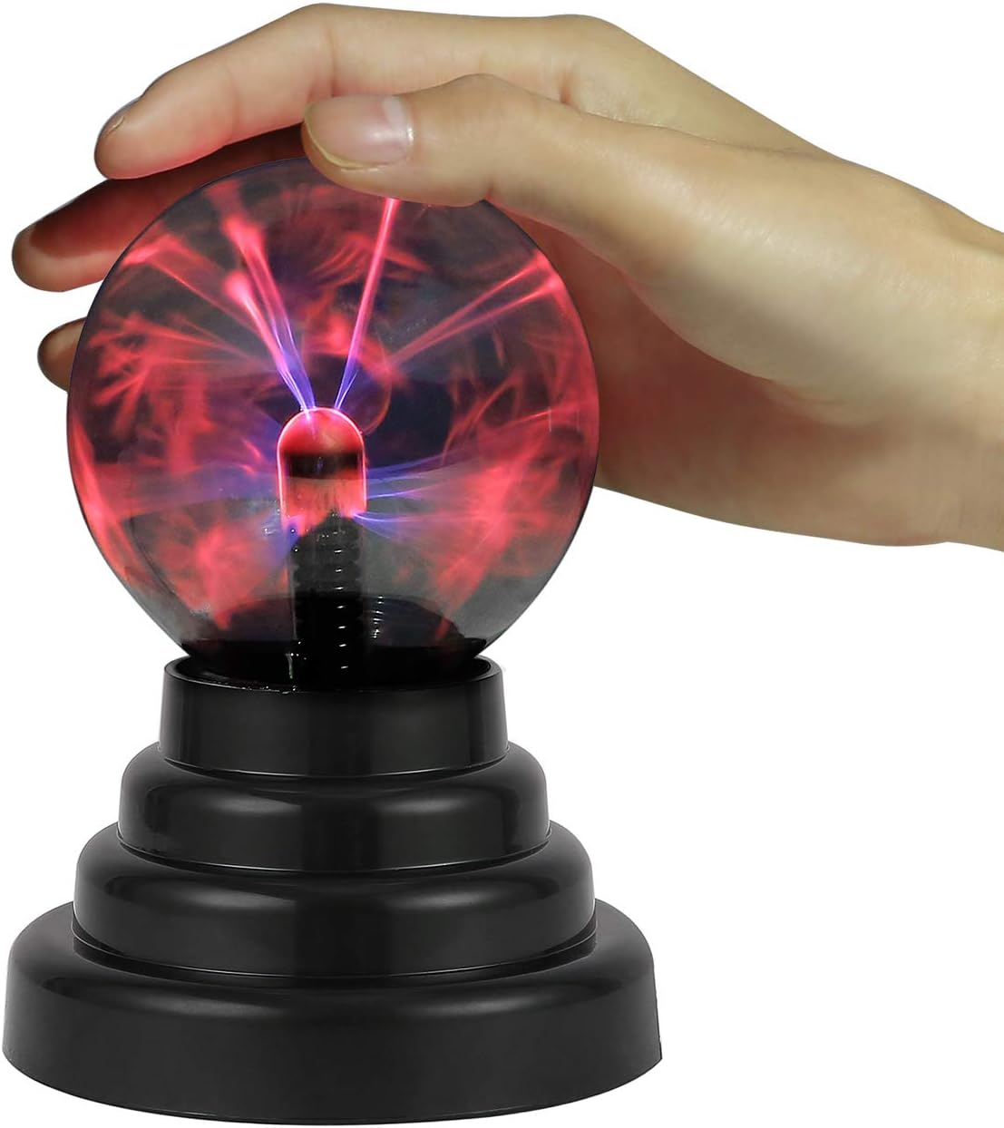 HDE Plasma Ball Lamp Light [Touch Sensitive] Nebula Sphere Globe Novelty Toy - USB or Battery Powered
