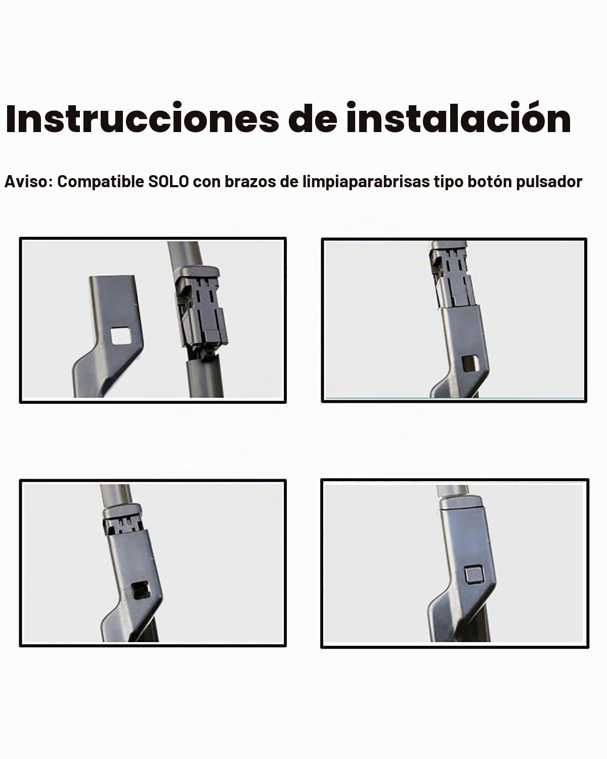 Juego de 3 Limpiaparabrisas, Compatible con Peugeot Partner 2 (2008-2017) | Delantero 26"+16" & Trasero 14" | Silencioso