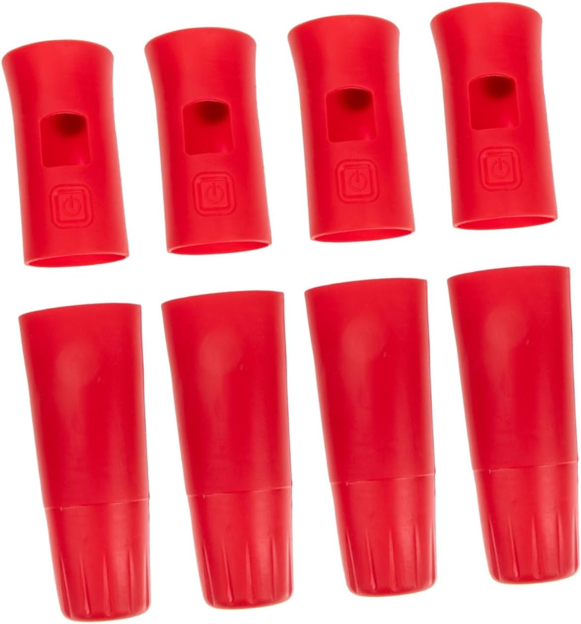 ERINGOGO 4 Sets Full Microphone Protector Soft Silicone Sleeve Red Cover Ktv Mic Accessory Podcast Equipment Bundle