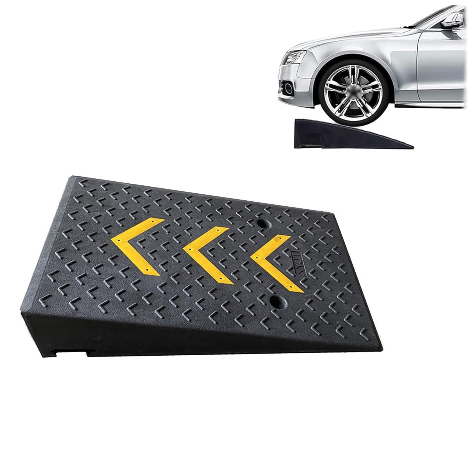 Rampa de umbral de goma para silla de ruedas con capacidad de 600 libras para escaleras y aceras