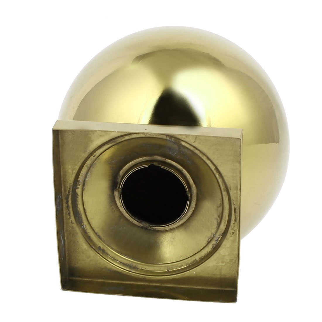 sourcing map 80mmx80mm Sfera Cappuccio Superiore 201 in Acciaio Inox Dorato per Scale Recinzioni Newel palo