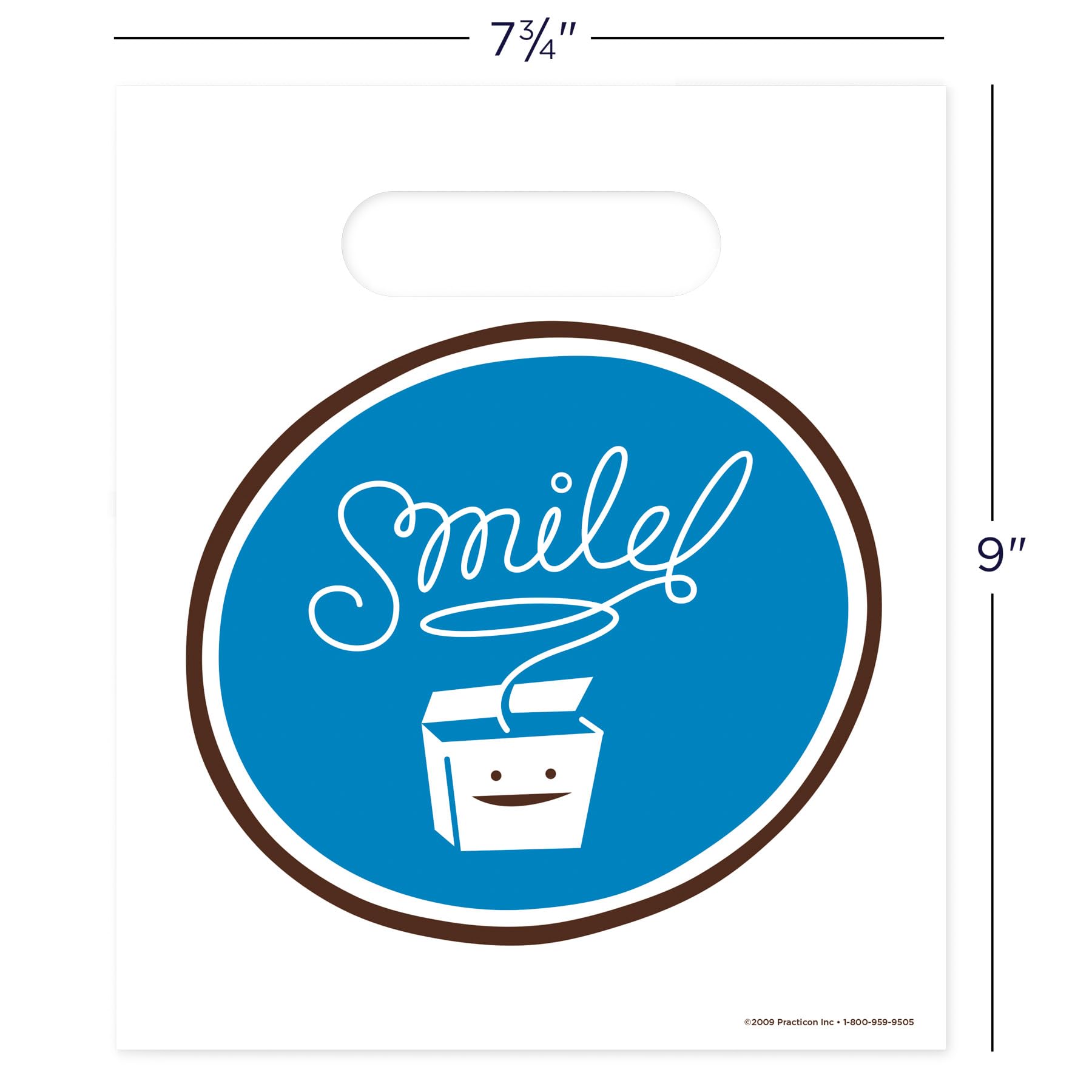 Practicon 1109620 Smile Floss atención al paciente bolsas, 7 – 3/4 "x 9" (Pack de 100)