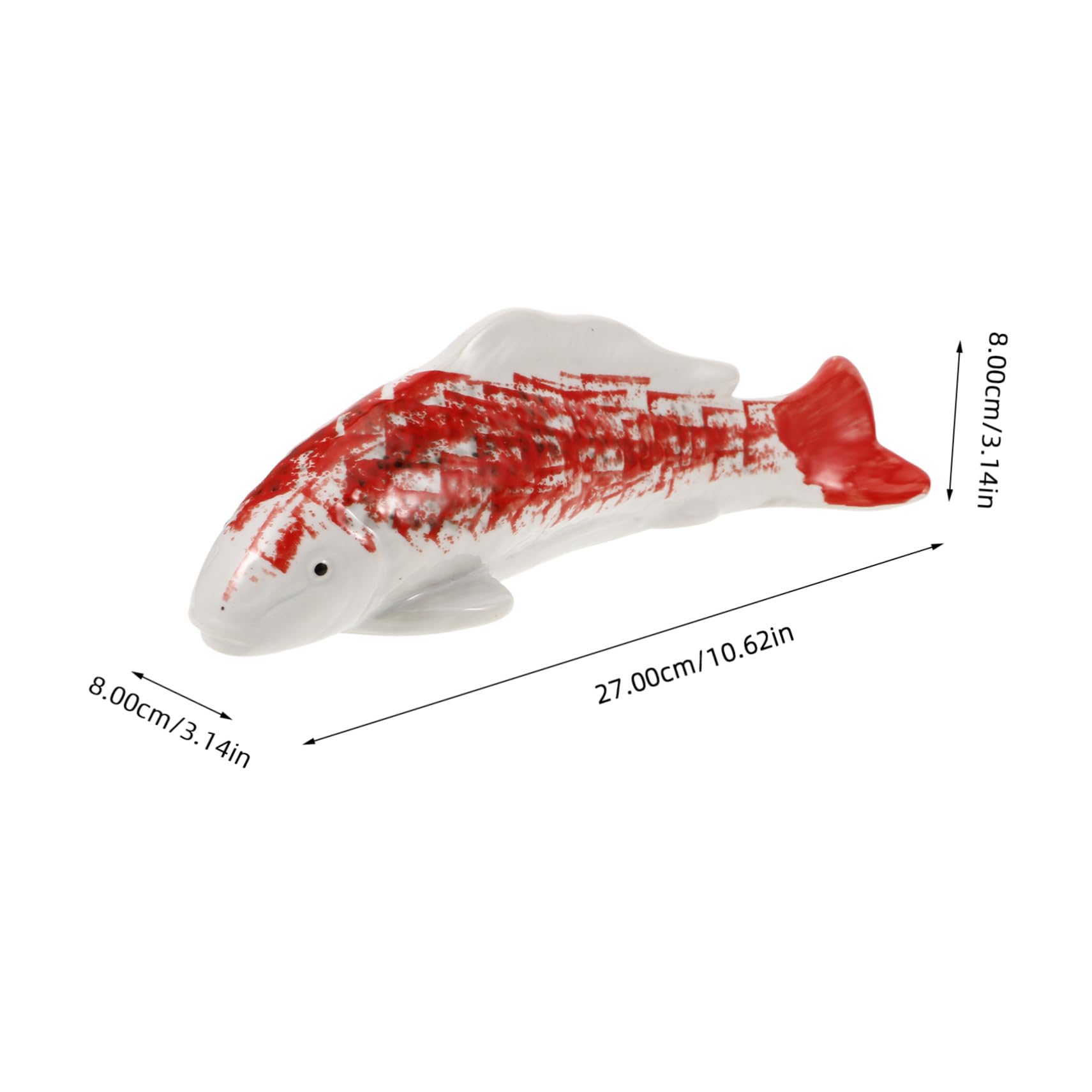 Kisangel 4 Pièces Ornement De Poisson Rouge en Céramique Aquarium Poisson Flottant Animaux Flottants Artificiels Artisanat sous-Marin D'aquarium Bateau sous-Marin D'aquarium Animal