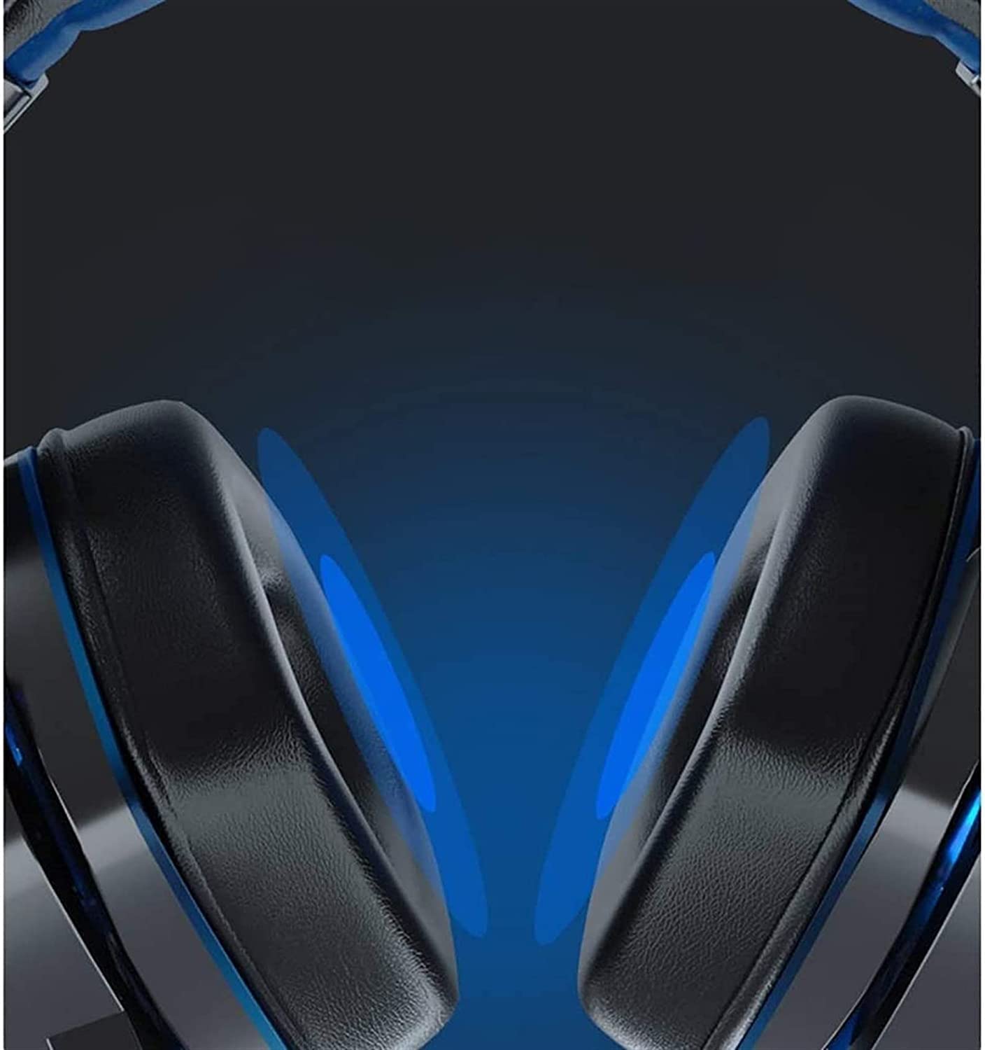 Cuffie da gioco for Xbox One, PS4, PC, cuffie da gioco over-ear con microfono a cancellazione di rumore, luce LED, surround bassi stereo, cuffie con memoria morbida for smartphone, laptop, t